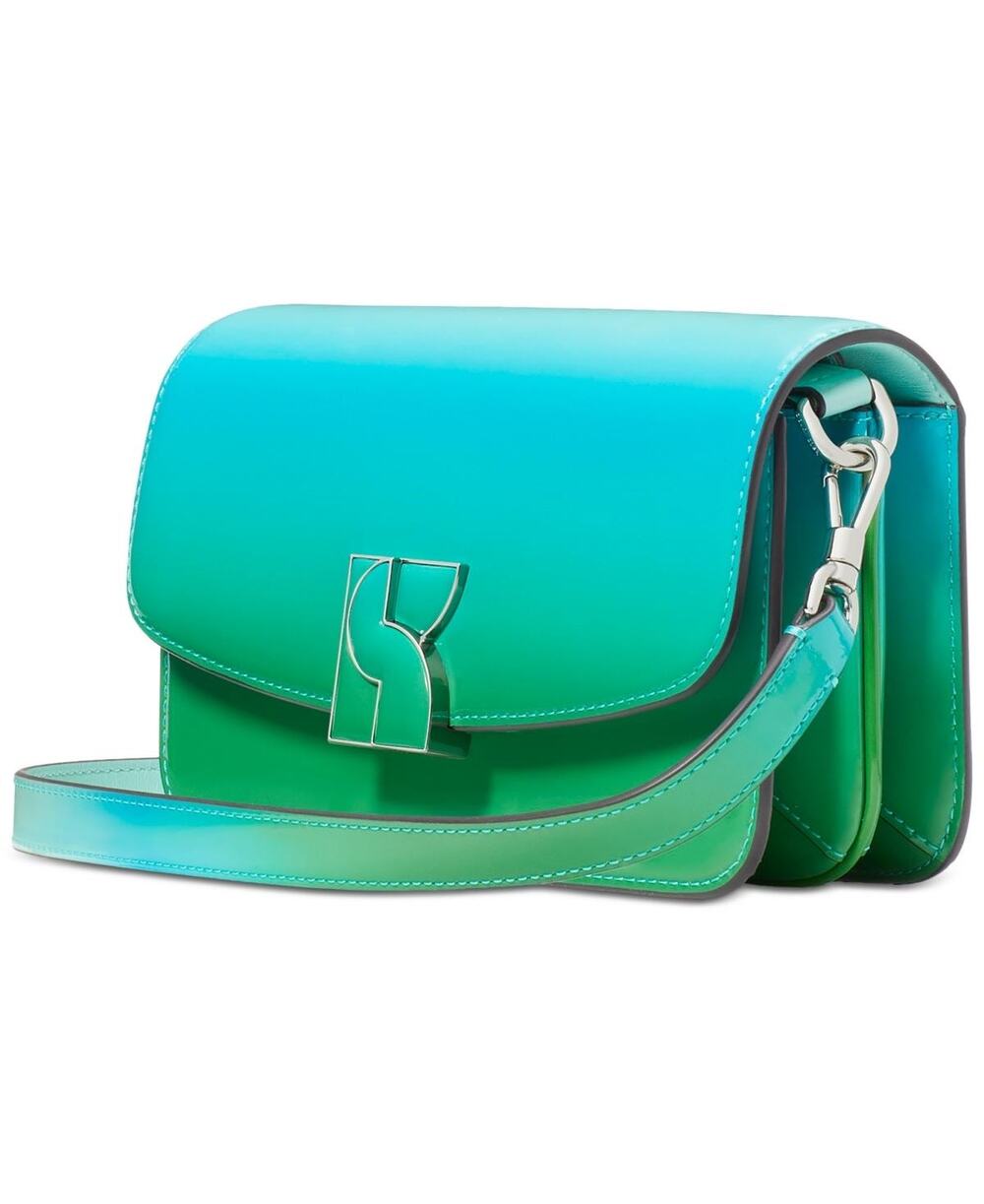 Kate Spade Dakota Small Ombre Patent Leather Crossbody Bag Mint Liqueur Multi